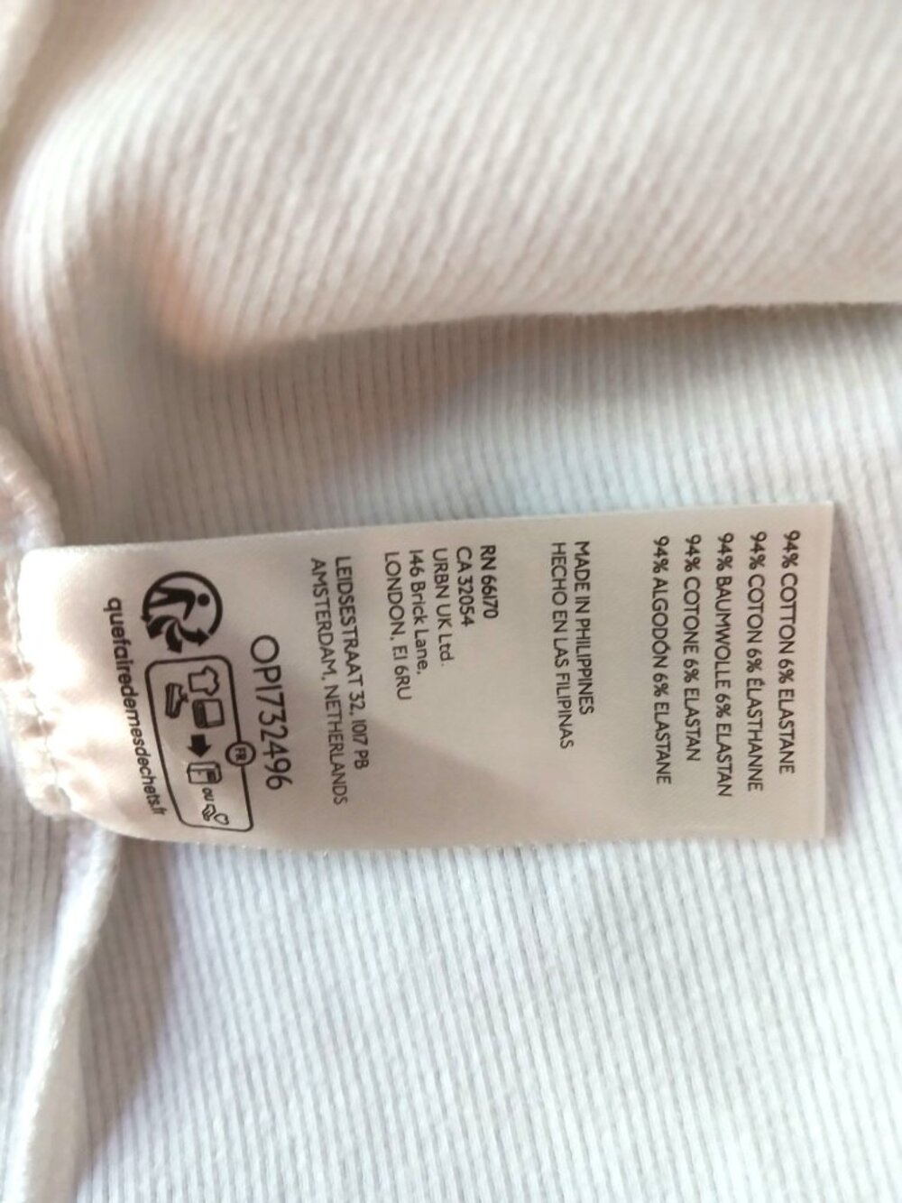 Pilcro Womens White Ribbed Tank Top Bodysuit Square Neck Snap Closure Size 2X - Picture 14 of 14
